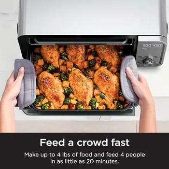 10-in-1 Digital Air Fry Oven with Extra Large Capacity Flip Up and Away Design Stainless Steel Body Precise Temperature Control 6