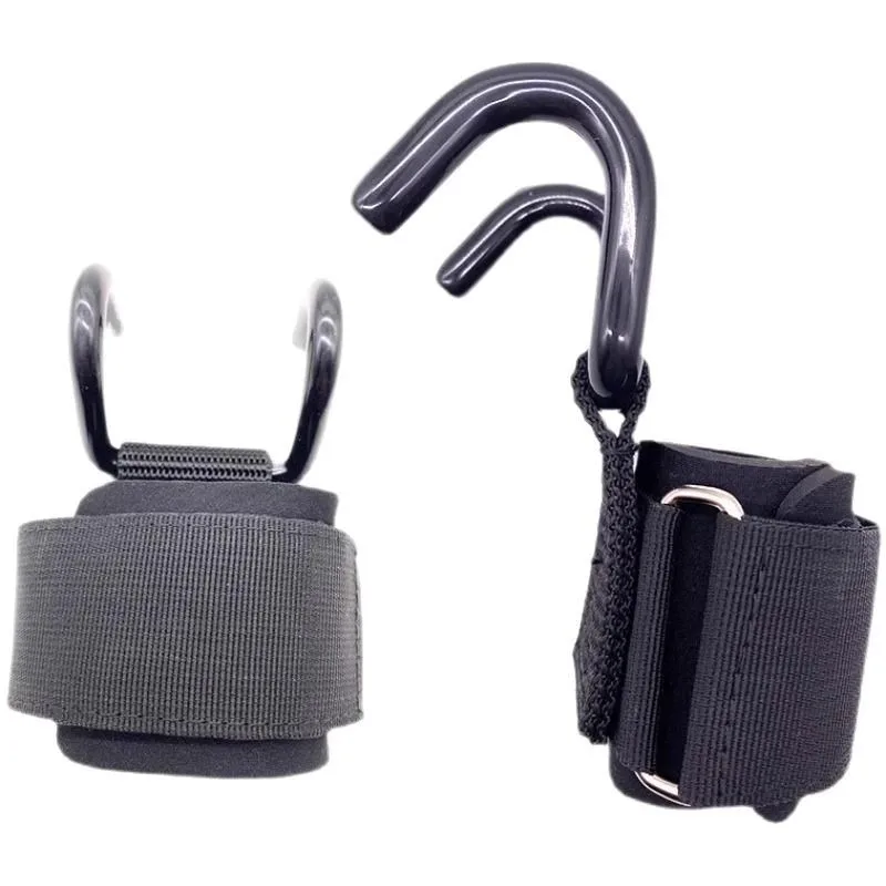 Heavy Duty Chin Up Assist Hooks Anti-Slip Handles Weightlifting Wrist Guards 2Pcs For Home Gym Strength Training Weight Lifting