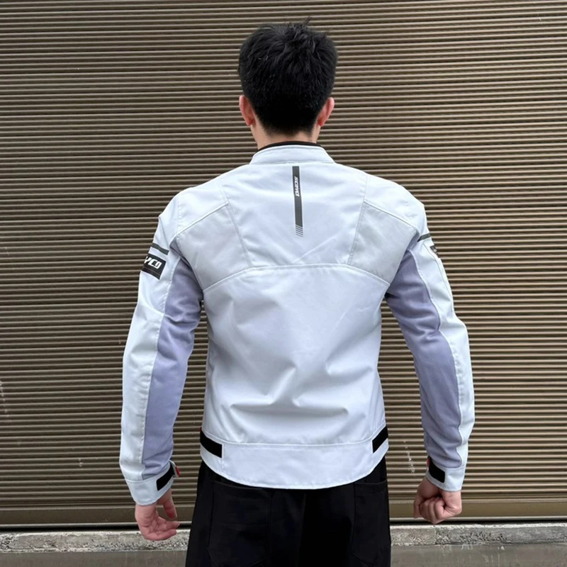 오토바이 라이딩 재킷 CE 보호 남성 여름 통기성 메쉬 나이트 사이클링 장비 오토바이 운전자 의류 600D 옥스포드 JK328