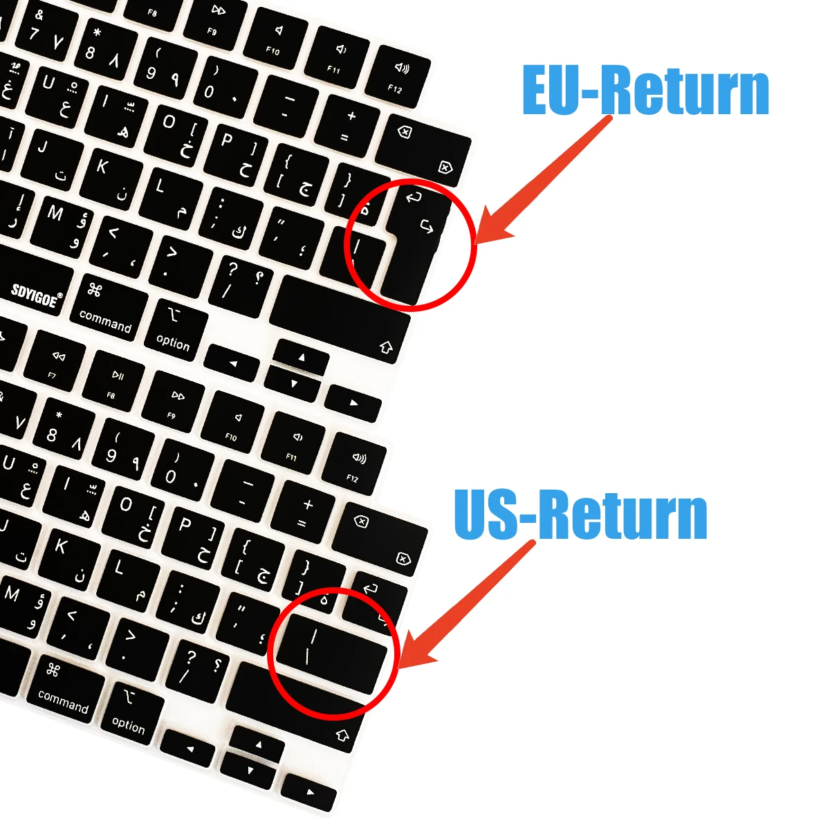 Arabo Del Silicone EU Tastiera Della Copertura Della Pelle Per Macbook Nuovo Pro 13 2016 A1708 No Touch Bar) E per Mac 12 pollici A1534  7