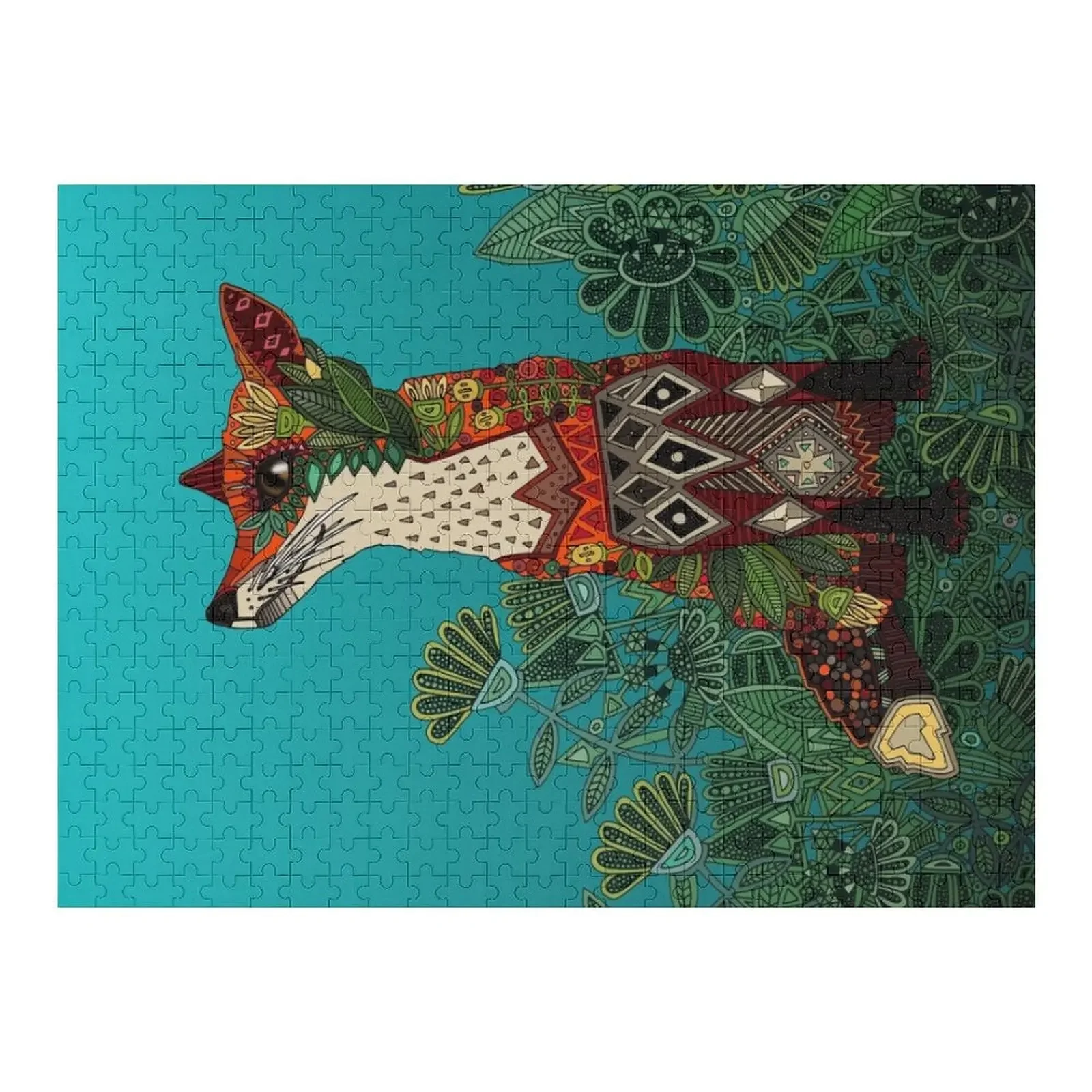 floral fox Jigsaw Puzzle Jigsaw For Kids Scale Motors Customized Photo Novel Toys For Children 2022 Puzzle 1 43 scale mini bburago 2022 f1 75 racer 55 carlos sainz 16 charles leclerc diecasts