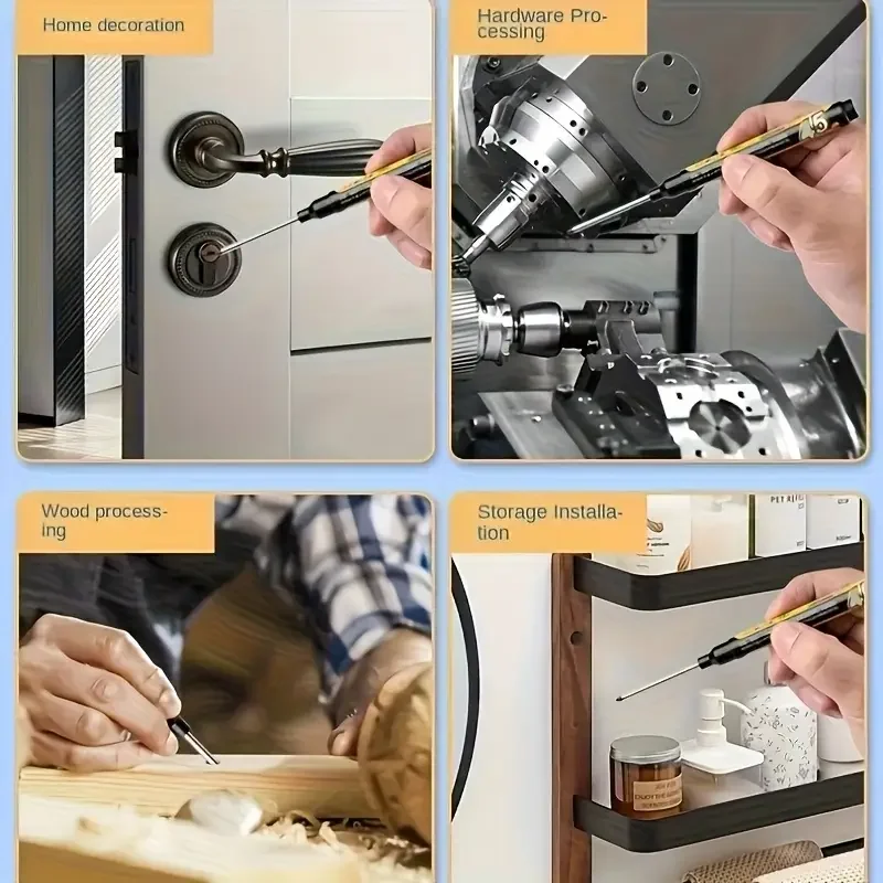 6pcs deep hole marker pens with extended 45mm tips red blue black long nib marking pens for woodworking glass metal ceramic leather multipurpose professional tool for deep hole marking and woodworking decoration deep hole marking pens professional marking pens plastic marker pens marker pens for woodworking details 2