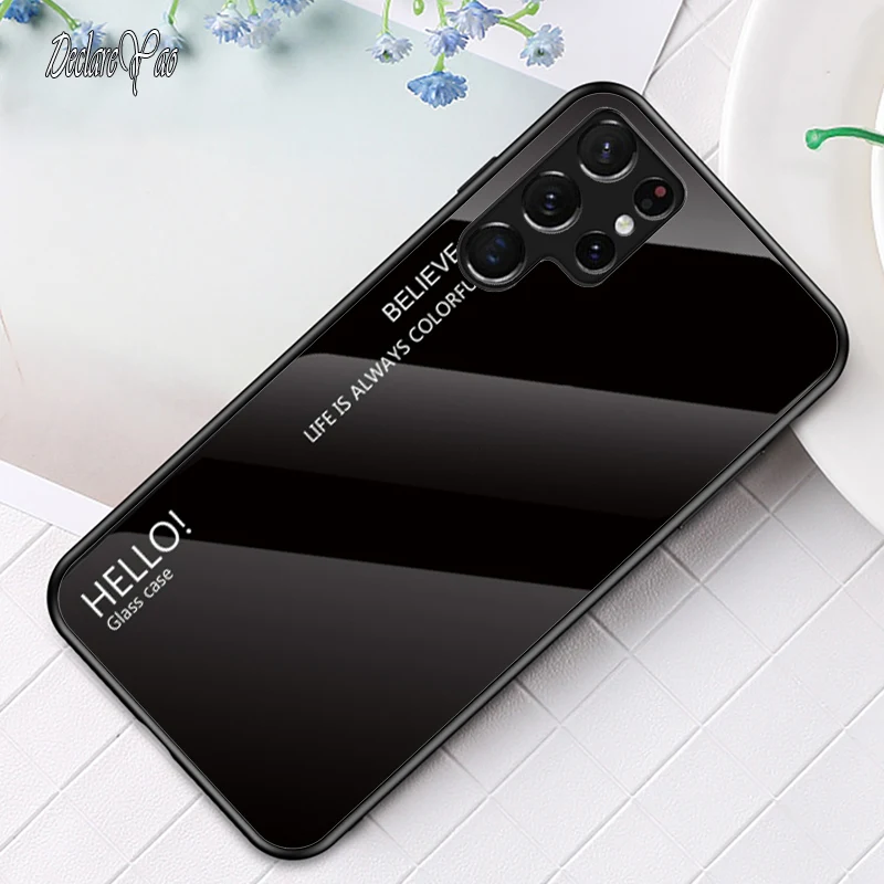 Custodia in vetro rigido DECLAREYAO S21 FE per Samsung Galaxy S22 S21 S20 Ultra S10 S9 S8 Plus Custodia sottile per Samsung _voghion.com