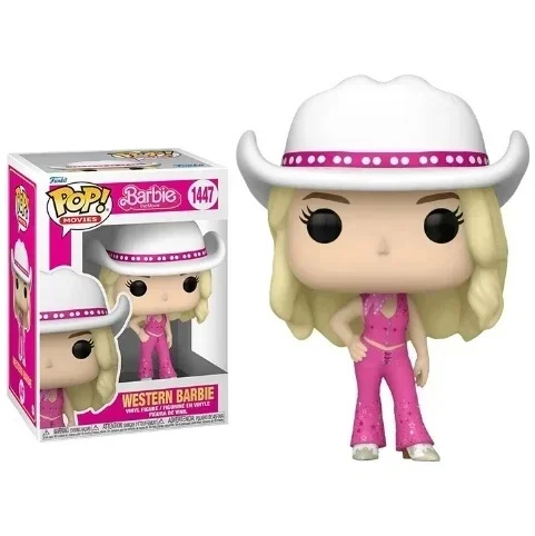 thumbnail image 5 of Funko POP MOVIES Gold Disco Barbie 1445# Western Barbie 1447# Figura de vinilo Colección Modelo Juguetes para niños Regalo de cumpleaños, 5 of 5
