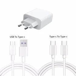 30W 3 - In - 1 Gallium Nitride Fast Charger with USB PD and Type - C Port (EU plug)