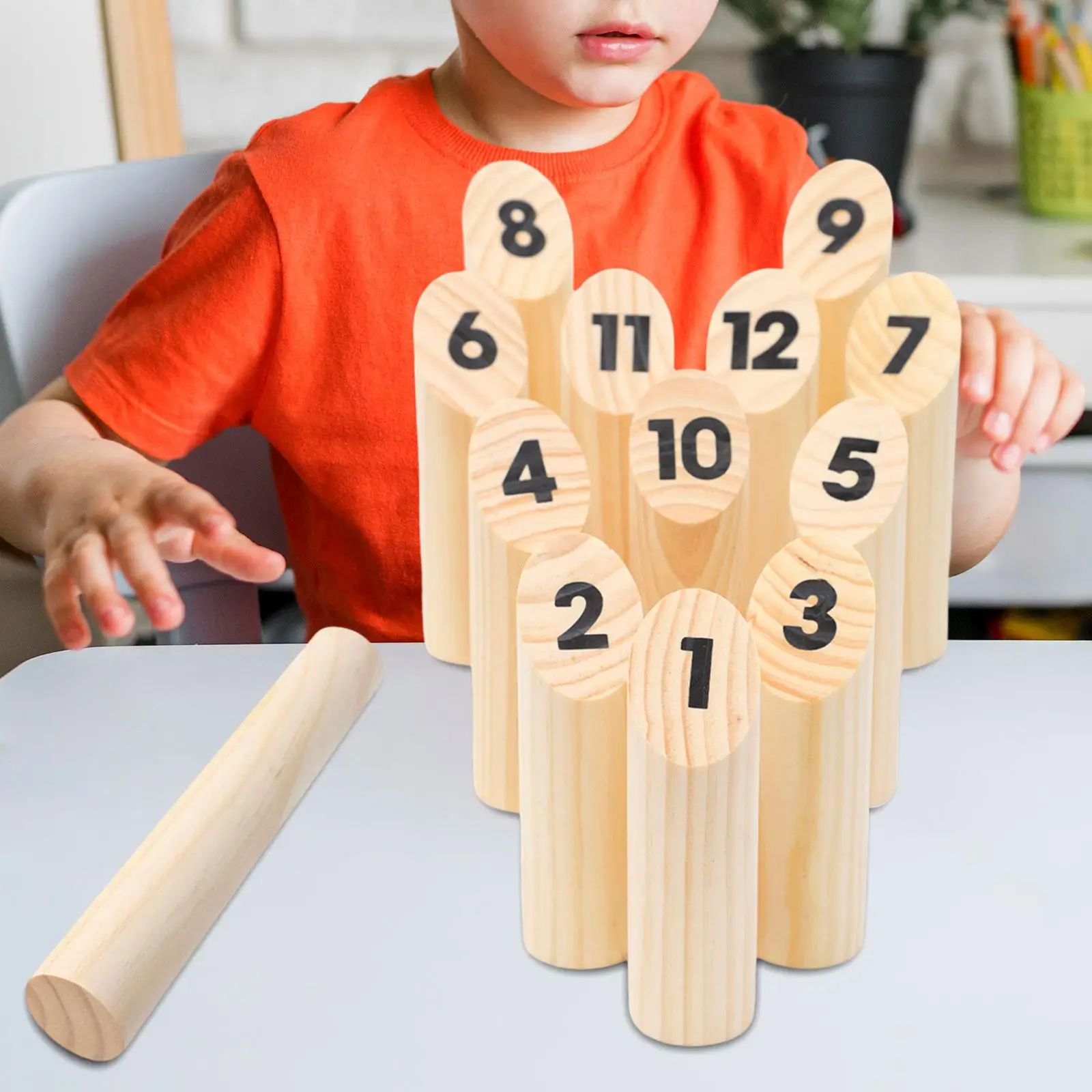 

Wood Toss Game Children Gift Numbered Block for Playground Backyard Outdoor