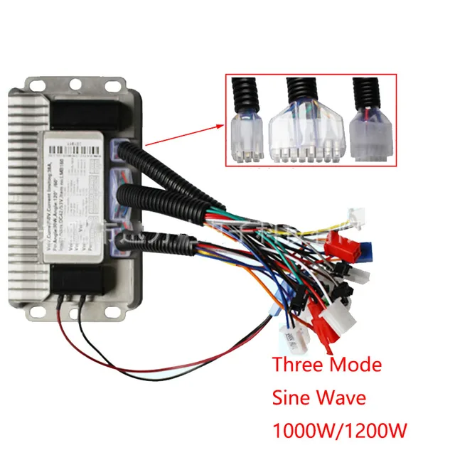 Buy 36V/48V 350W Brushless DC Sine Wave Controller Ebike Electric