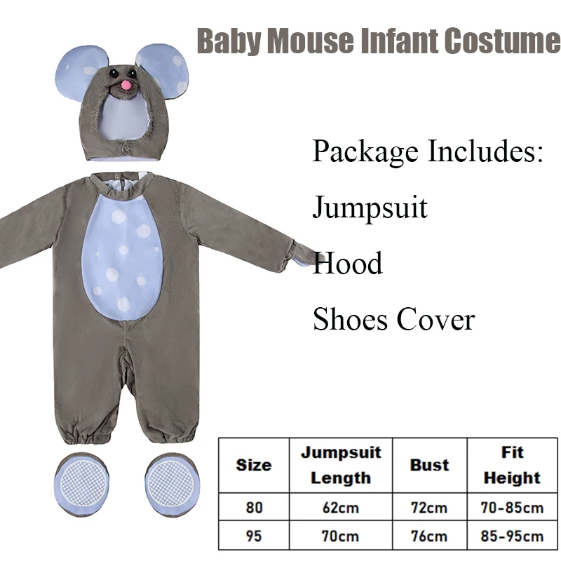 Purim Halloween Toddler Animal Frog Watermelon Mouse Costume Plush Onesie Hooded Hat Baby Party Festival Clothing Set