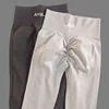 Leggings de yoga taille haute sans couture pour femme, effet push-up fessier, pantalon de sport élastique avec contrôle du ventre pour fitness et entraînement