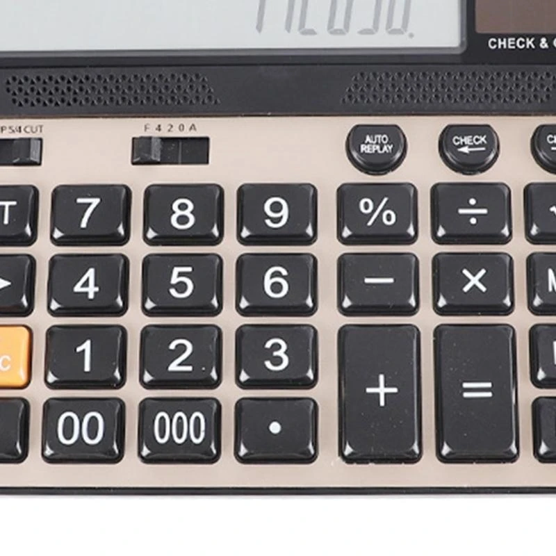 사무실 데스크탑 계산 용품 14자리 전자 계산기 대형 스크린