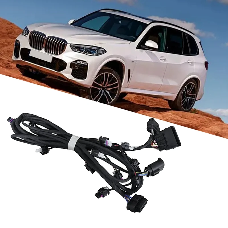 Car Front Bumper Harness Wire Set 25DX 30DX 40IX 45EX Radar PDC Parking Aid Wiring Black Plastic For BMW X5 G05 -