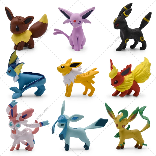 Pokemon Figures Eeveelutions  Figure Pokemon Pikachu Eevee - Pokemon 4-6cm  Anime - Aliexpress