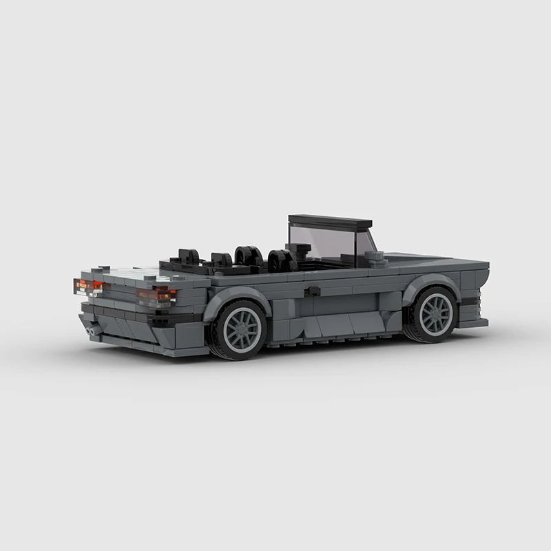 오픈 카 스피드 챔피언 레이싱 시티 카브리올레 MOC M3 E30 컨버터블 런어바잉 차량 모델 빌딩 블록 브릭, 어린이 장난감 선물
