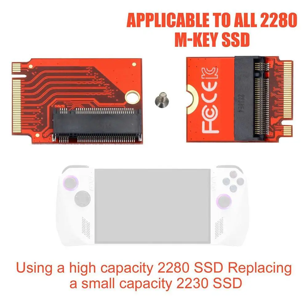 Per Rog Ally Hard Drive Adapter Board Short/180 Gradi Reverse Per Rogally 2280 Ssd Adapter Scheda Di Trasferimento Portatile