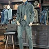 Amekaji Wear Clothes Men Cotton Striped Denim Casual Suit Jacket Retro Washed Distressed Niche Good Quality 2