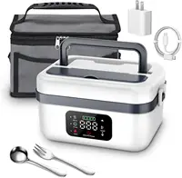 Boîte à lunch électrique portable, capacité de 1L et batterie externe de 16000mAh, auto-chauffante sans fil pour le travail, les voyages, la voiture, le bureau 1