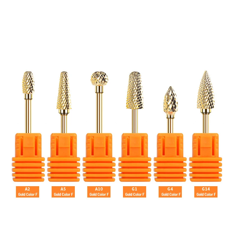 

Easy Nail 3/32'' Professional Carbide Nail Drill Bit Fine 3 Size Dome Round Top Electric Nail File Gold Drill Bit Hot selling