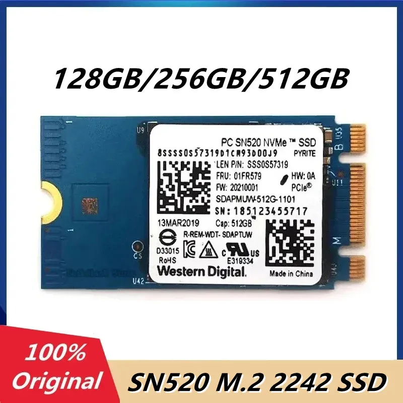 

Original SN520 512GB 256GB 128GB M.2 2242 NVME Internal Solid State Drive M.2 2242 NVME SSD For Laptop