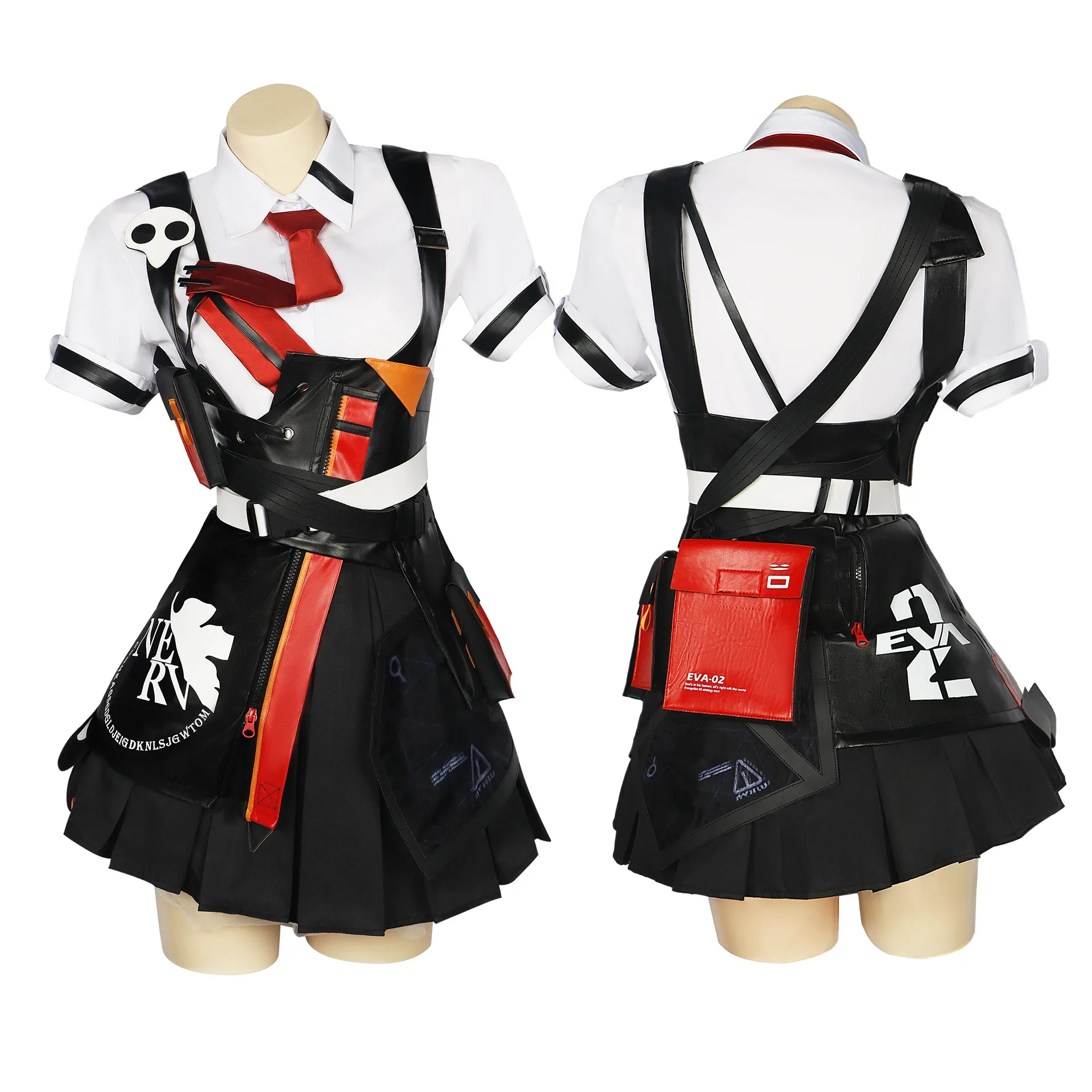 Neon Genesis Evangelion Asuka Langley Soryu Sailor School Uniform Cosplay Costume