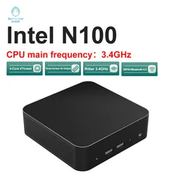 Genmachine New Mini PC Intel 11th Gen N100 Mini PC N100 DDR4 8GB/16GB RAM 256GB/512GB SSD Desktop Gaming Computer MINI PC