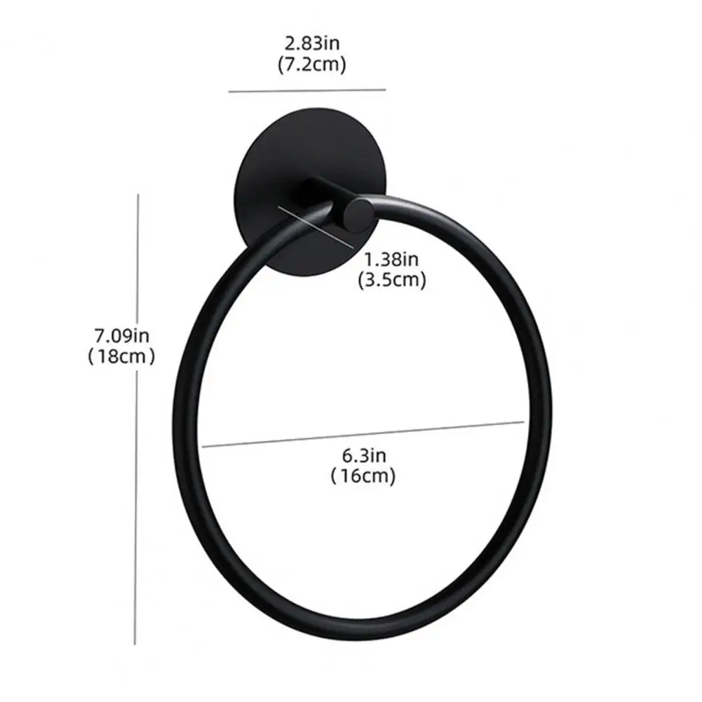 Towel Rack Swivel Rustproof Towel Hanger Ring Heavy Duty Wall Mount Holder Bathroom Kitchen Accessories