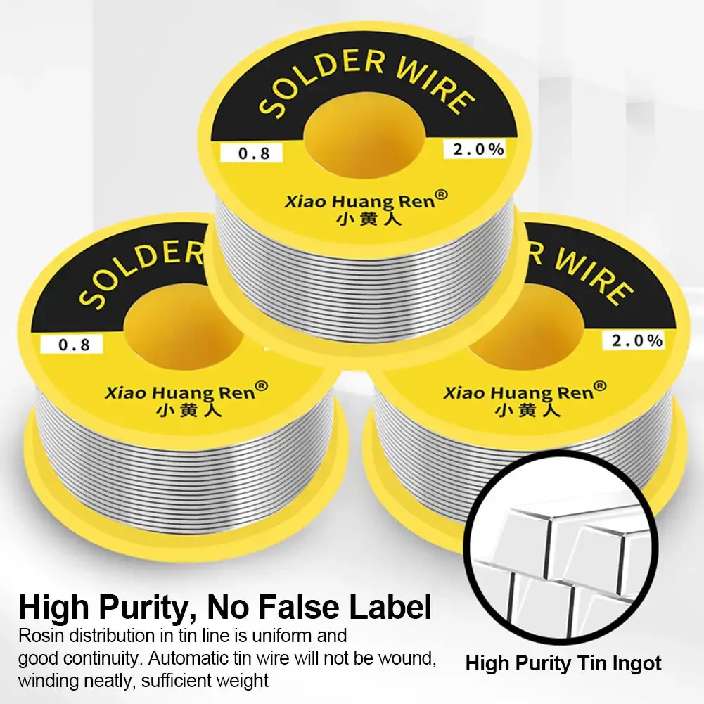 1PC 60/40 Solder Wire Soldering Welding Flux 1.5-2.0% Iron Solder Wire Rosin Core Tin Reel 50g Diamater 0.5 0.6 0.8 1 1.2mm soldering wire