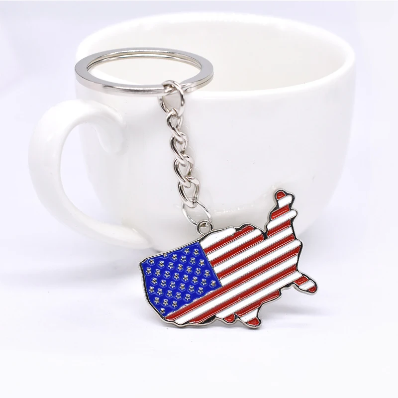 Official American Flag Keychains Set Of 4 Pack - USA Patriotic Flag...