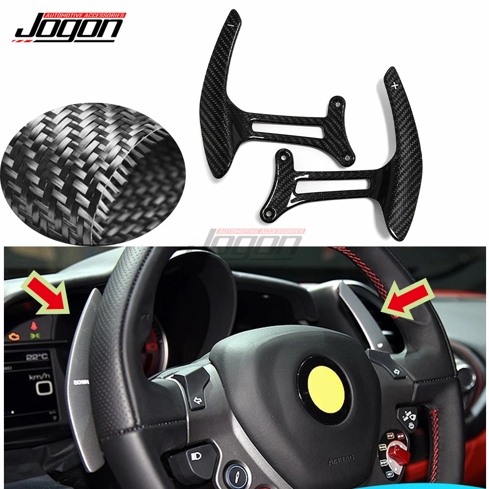100% Real Carbon Fiber Shift Paddle Per Ferrari 488 Gtb Car Volante Shifter Dsg Paddle Extension Per Ferrari 488 Spider