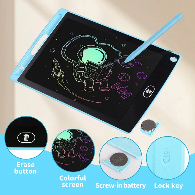 12" LCD Writing Tablet for Kids - Reusable Drawing Board with Eye Protection, Lock Function, Instant Erase - Gift for Boys Girls 2