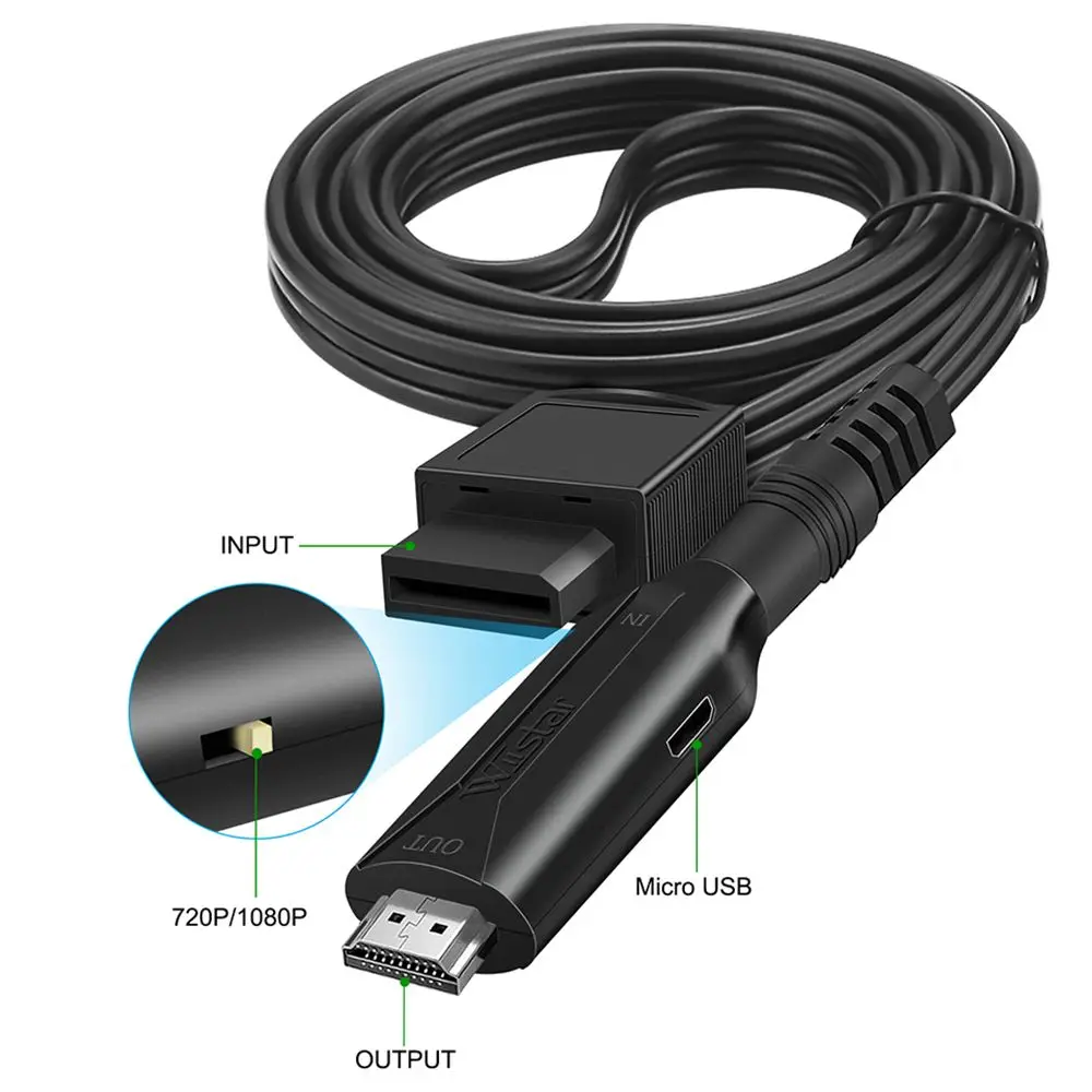 WII to HDMI-ȣȯ ̺ Wii2HDMI   Ǯ HD 1080P, PC HDTV  ÷ ӿ