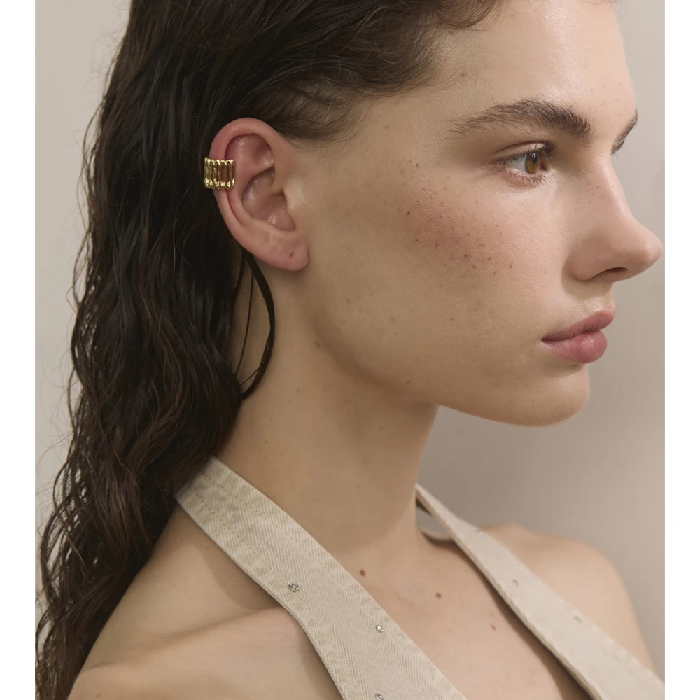 Yhpup Layered Geometric Adjustable Ear Bone Earrings for Women