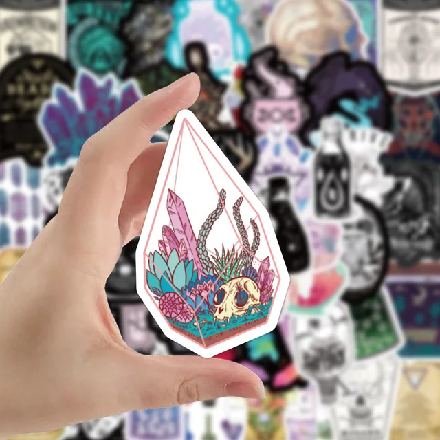 10/30/50PCS Magic Witch Apothecary Lucky Crystal Stickers DIY Phone Laptop Luggage Skateboard Graffiti Decals Fun for Kid Toys 1