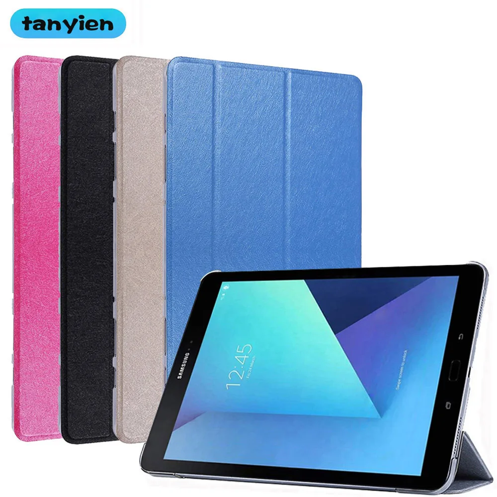 

Чехол для планшета Samsung Galaxy Tab S2 9,7 дюйма, женская модель T810 T815, тройной складной чехол-подставка из искусственной кожи с откидной крышкой