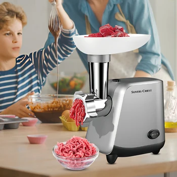 SLIVERS CRIEST Electric Meat Grinder Machine 800W Meat Chopper One Button Operation Food Grade Aluminum Alloy with Sausage 1