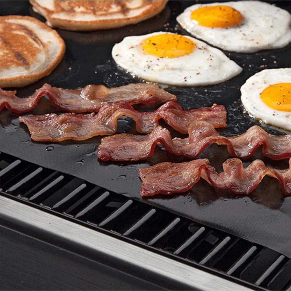 5-10 Pcs BBQ Grill Mat Non-stick Heat Resistant Grill Mat Outdoor Baking Reusable Barbecue Party 40x33cm Accessories bbq grill mat