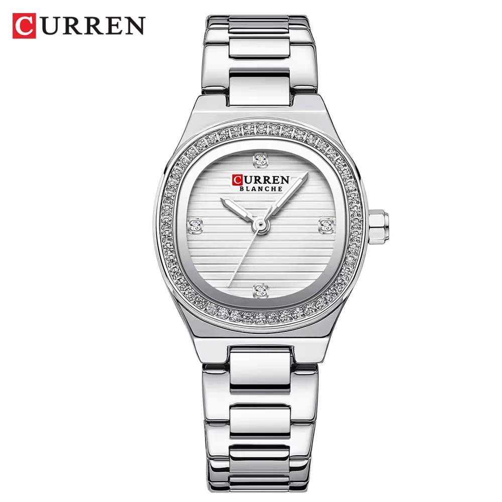 Curren 9101 Women Watch Casual Crystal 3-Hand Quartz Luxury Wristwatch Gift For Ladies 3