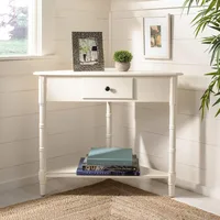 American Homes Collection Gomez Vintage Grey Corner Table 2