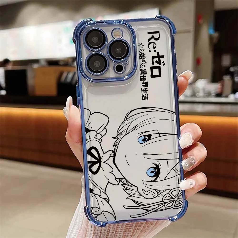 Anime Cute Rem Emilia Soft Phone Case