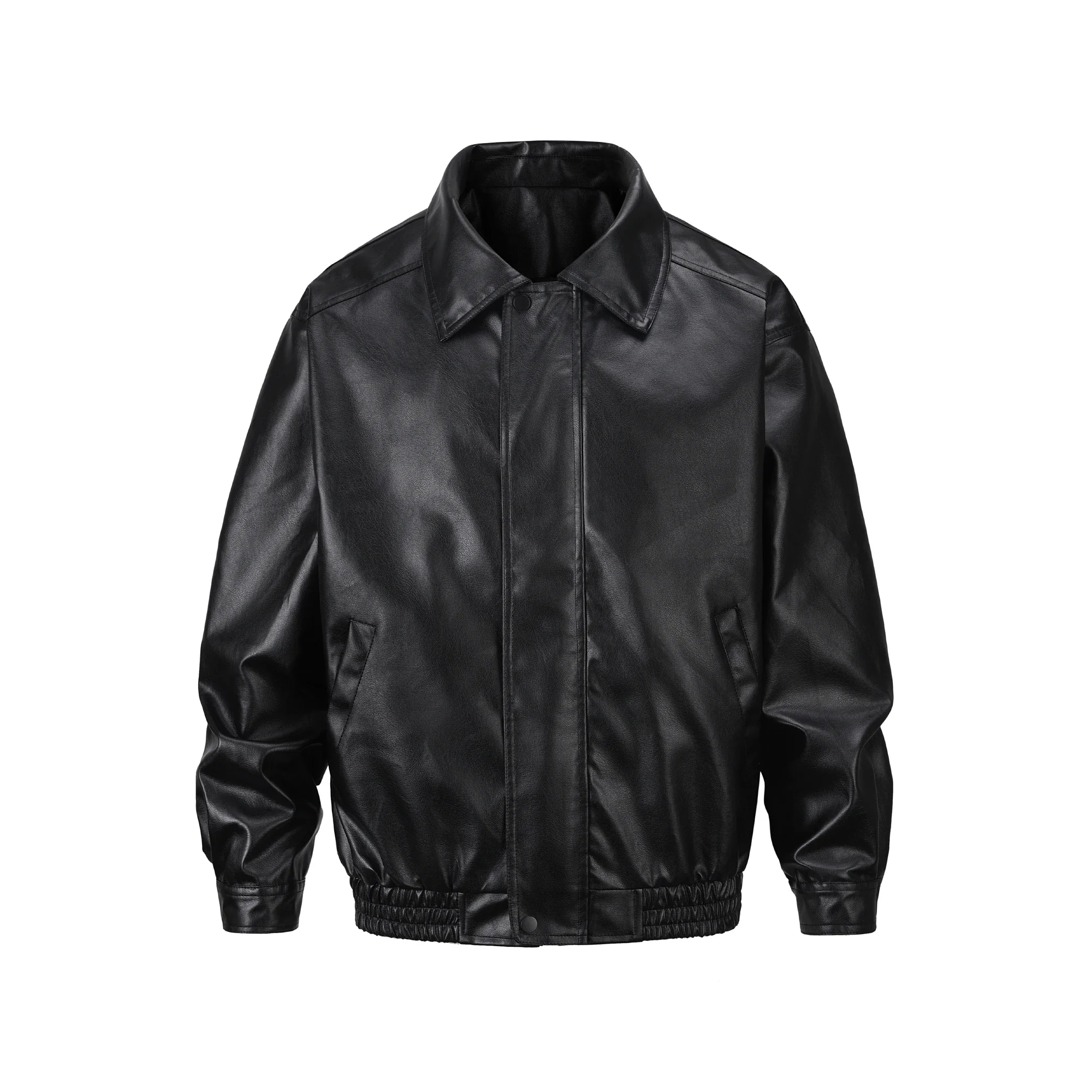 

Vintage Y2k Black Pu Leather Jacket for Men Chaquetas Hombre Windbreaker Outwear Coat Oversized Baggy Autumn Bombre Jackets