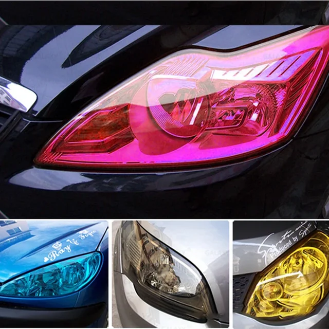 Car Headlight Taillight Protective Film Tint Vinyl Film Auto Lamp Film Sticker Sheet Color-Changing Smoke Matt Rear Fog Stickers 2