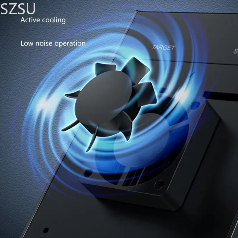SZSU 10Gbps M.2 NVME SSD 케이스 USB3.2 SSD 박스 인클로저 케이스(냉각 팬 포함)