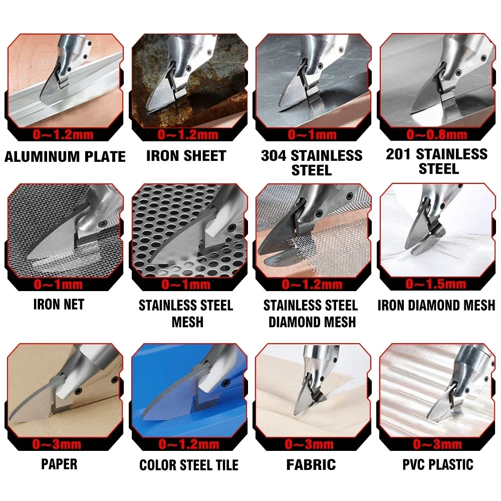 ONEVAN Electric Iron Scissors Metal Cutting Tools Cordless Iron Shear Sheet Shears Carbon Steel Cutter For Makita 18V Battery 5