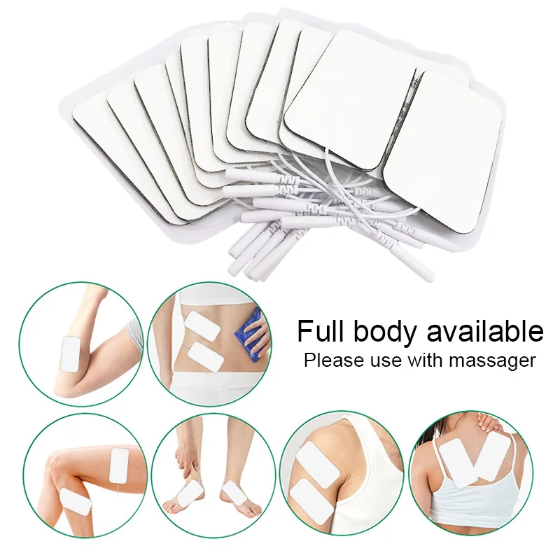 10/20pcs Muscle Stimulator Electrode Pads Gel Non-woven Fabric Self Adhesive Replacement Pads for Tens Digital Therapy Machine 2