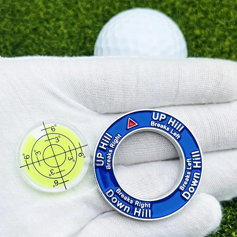 Golf Putt Green Reader Horizontal Bubble Golf Training Green Reader On-Course Precise Reading Aid Portable Accessorie