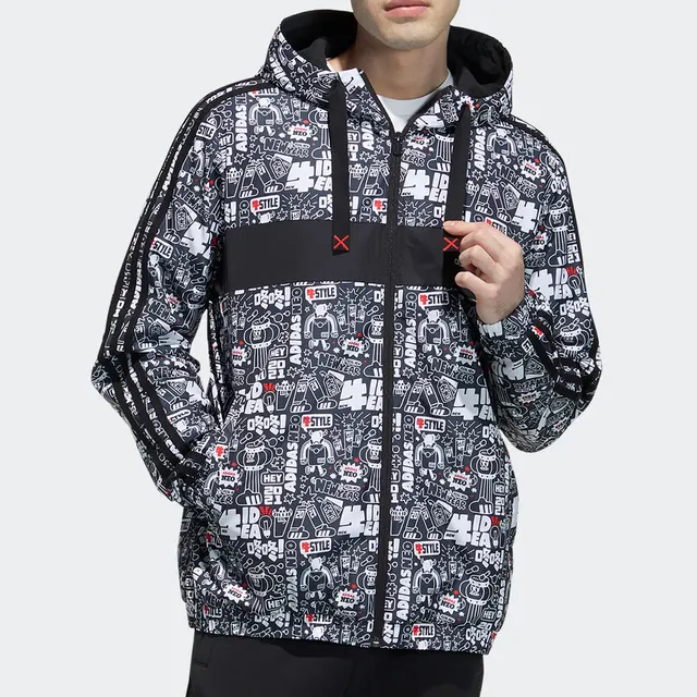 Adidas véritable NEO nouvelle mode homme imprimé sport veste à capuche GL8086 1