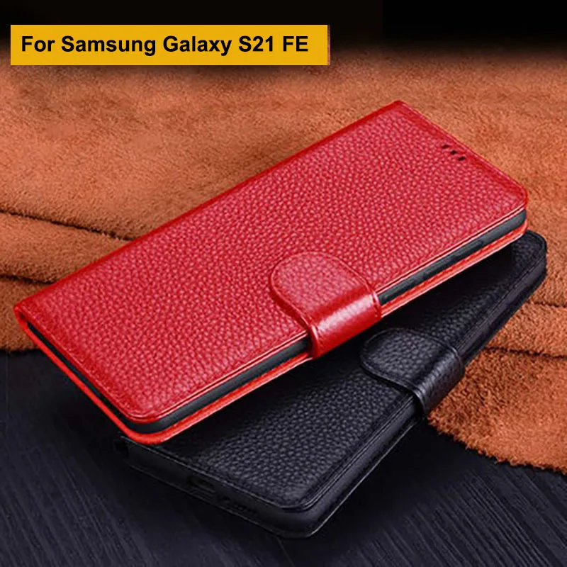 

Чехол-книжка из натуральной кожи для Samsung Galaxy S 21 FE