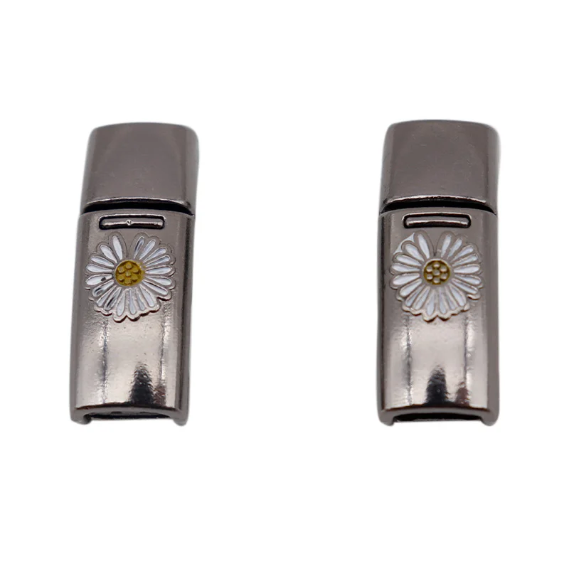Weiou Lace Metal Buckle Tips 27.5*10.5mm Lazier String Accessroies Female Canvas Boot Shoe Cordon Flower Engraved Lovely Tools