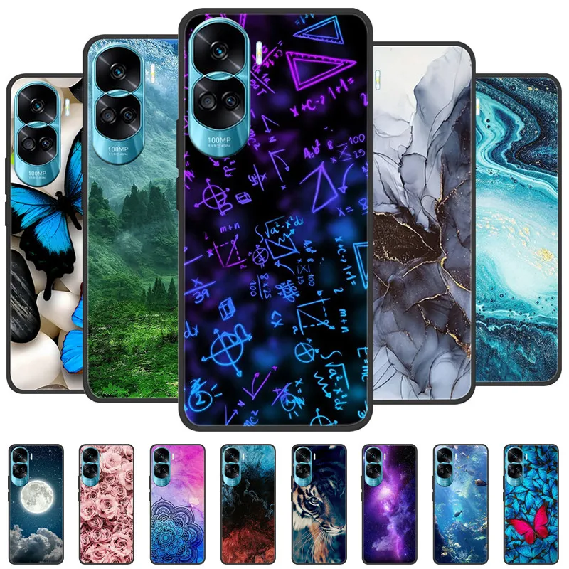 Per Honor 90 Lite Custodia Per Honor 90 Pro Silicone Soft Marble Black Bumper Funda Coque Per Honor 90 Pro 90 Lite Protettivo