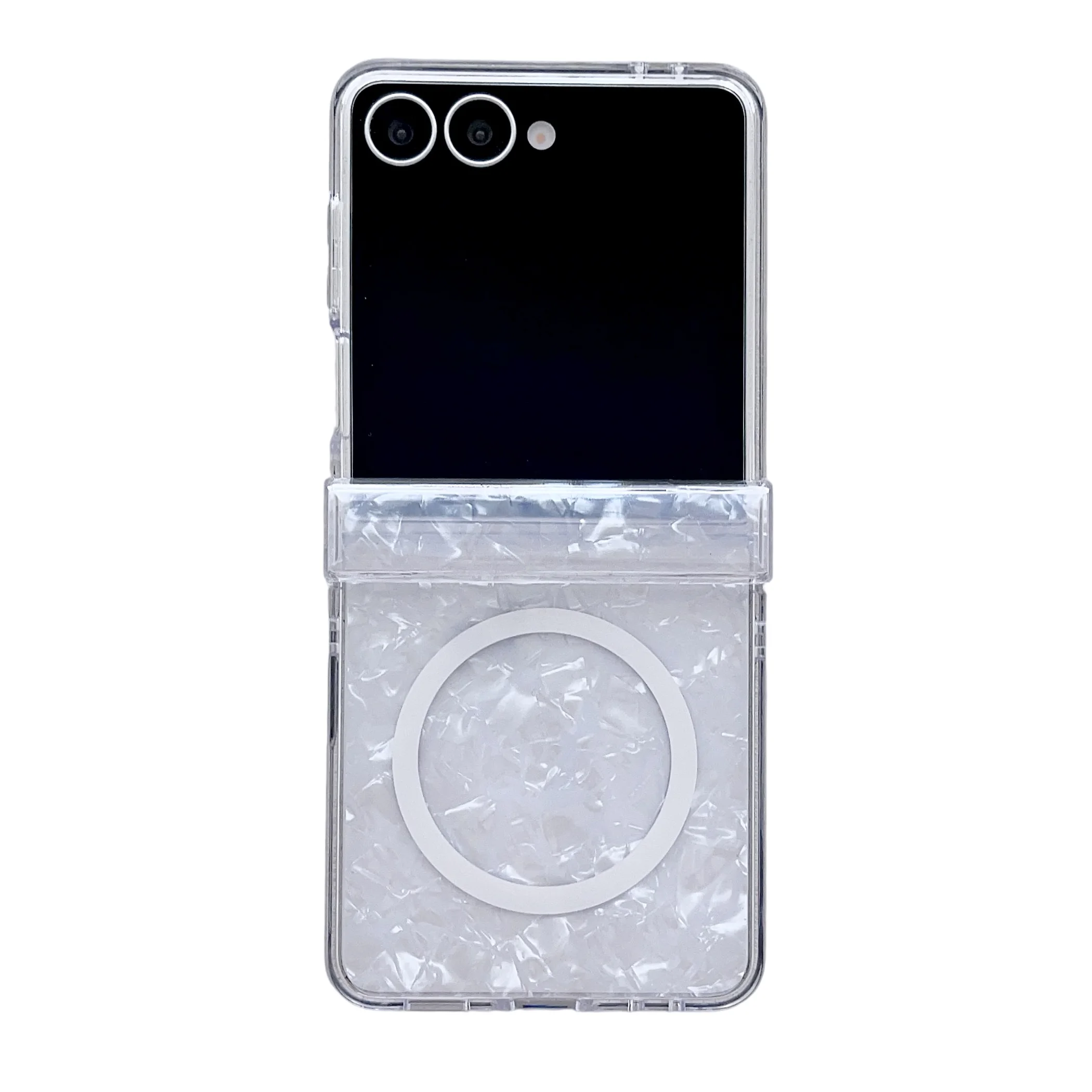 Luxury Shining Shell Pattern Magnetic Case - Shockproof Cover for Samsung Galaxy Z Flip Series