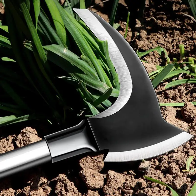High Manganese Steel Double Scythe Gardening Weeding Grass Sickle Multifunction Farming Handheld Clearing Sickle Garden Tools 5